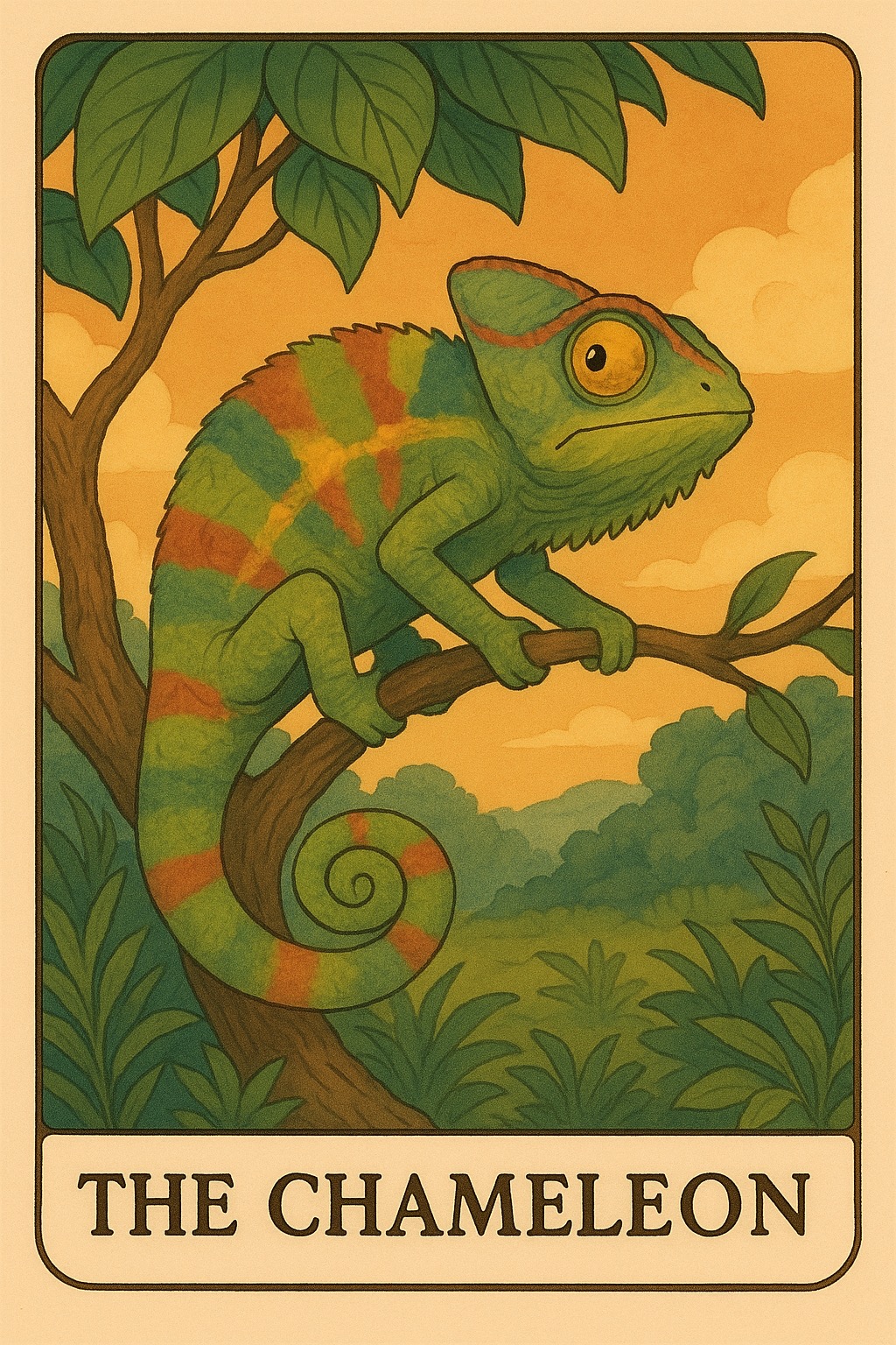 The Chameleon Oracle Card - Adaptation or disguise