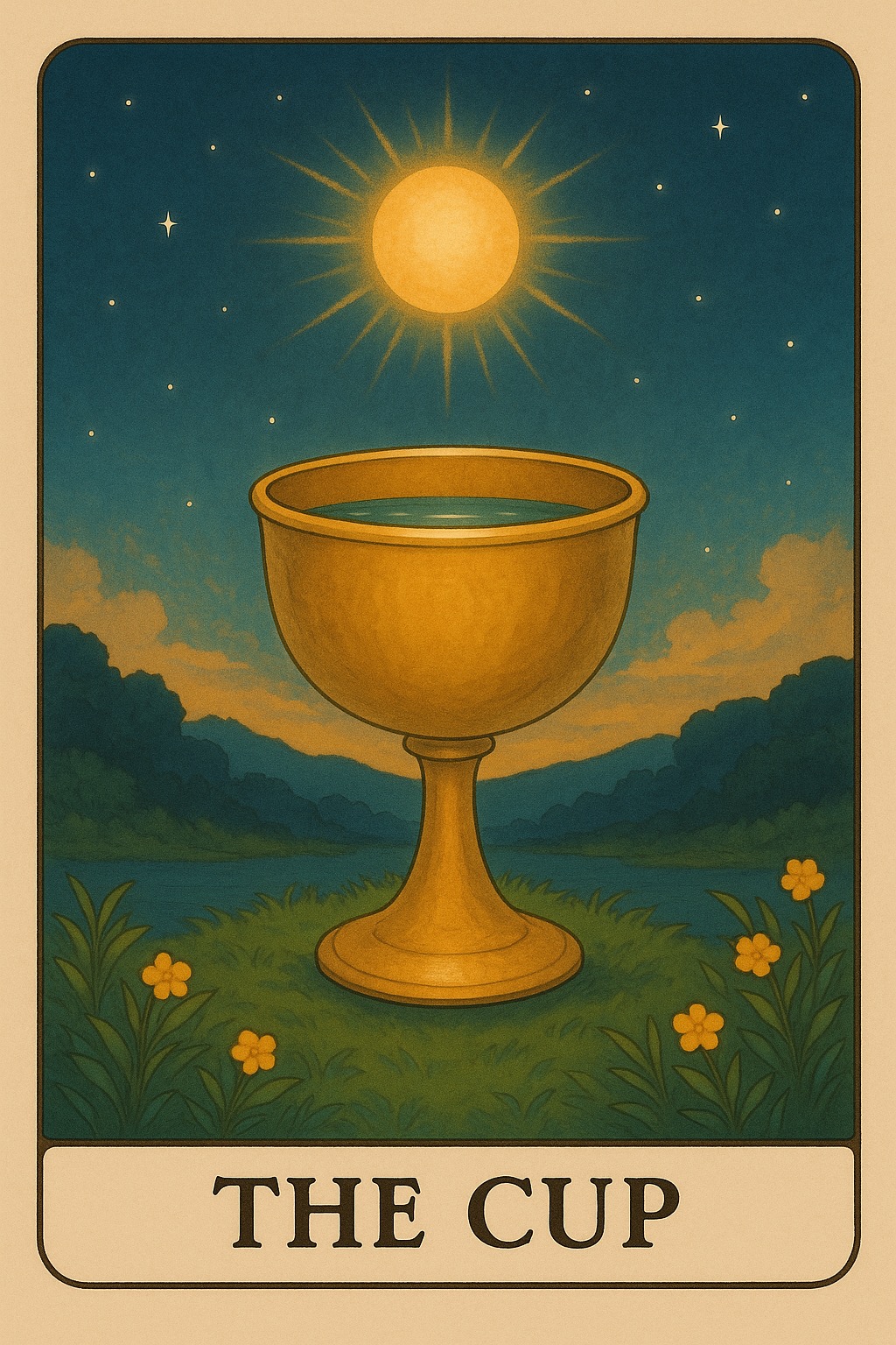 The Cup Oracle Card - Fulfillment or emptiness
