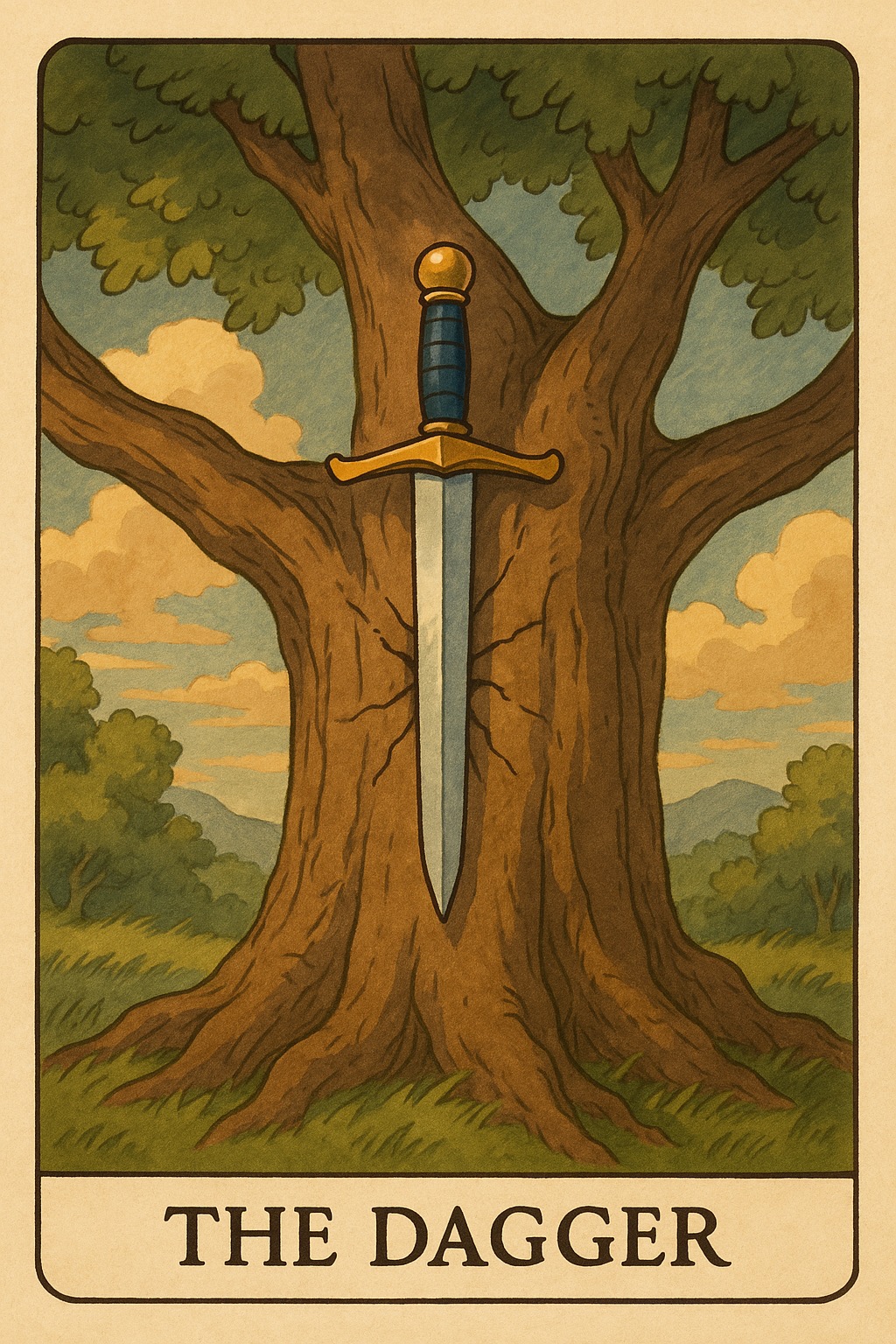 The Dagger Oracle Card - Betrayal or conflict