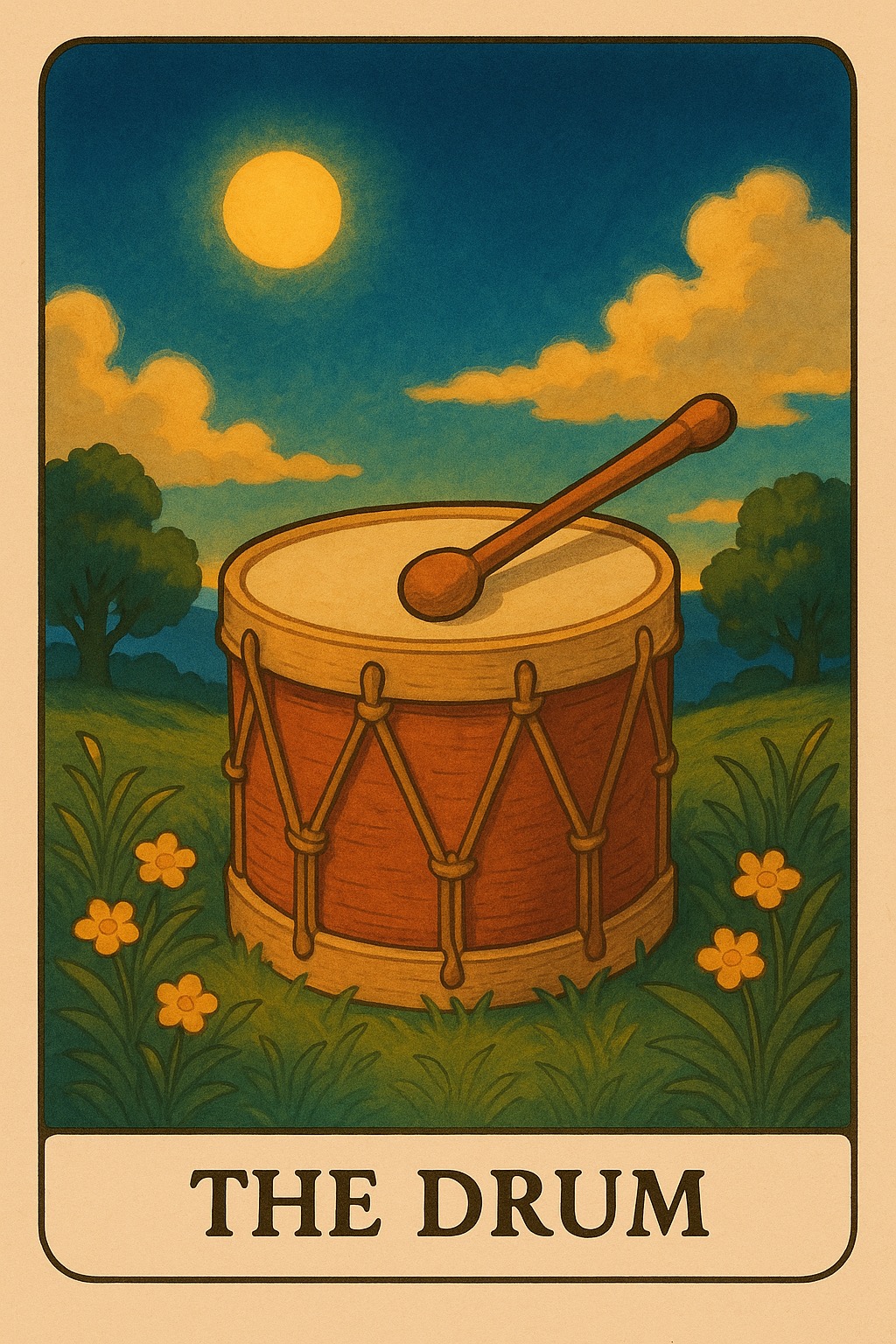 The Drum Oracle Card - Rhythmic action