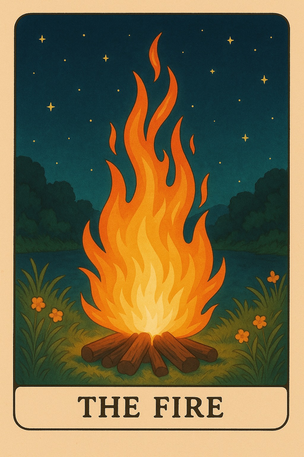 The Fire Oracle Card - Creative life force