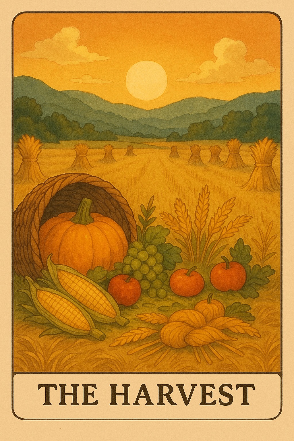 The Harvest Oracle Card - Reward of labor