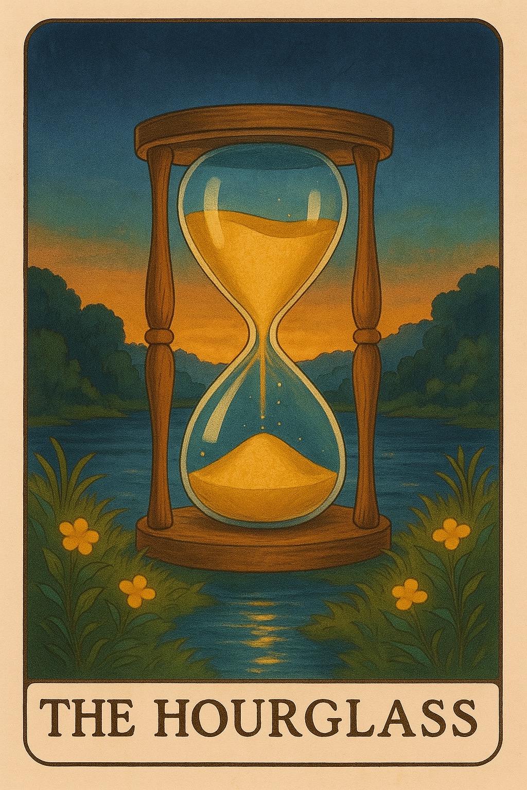 The Hourglass Oracle Card - Mental patience or pressure