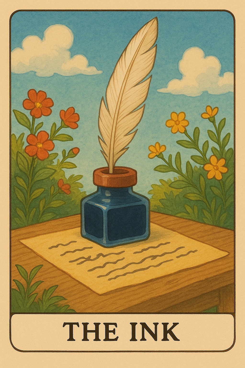 The Ink Oracle Card - Words, journaling, creativity