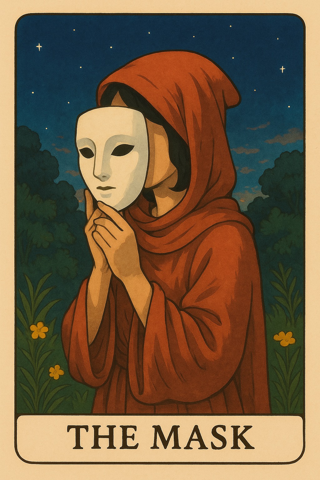 The Mask Oracle Card - Hidden truths or roles you play