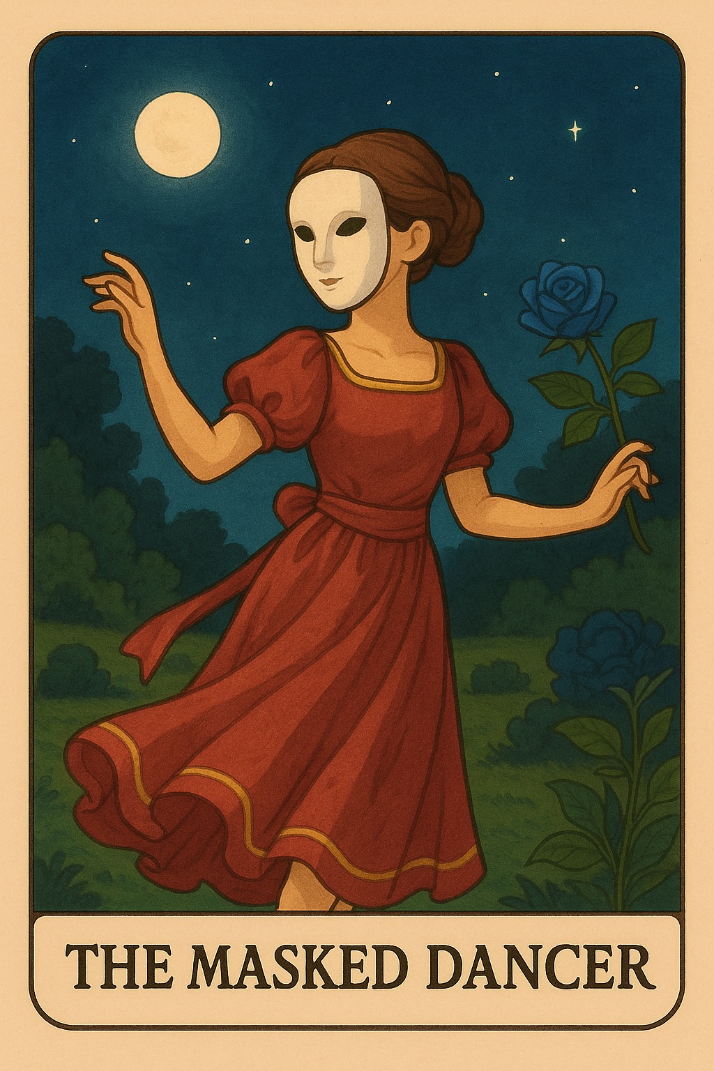The Masked Dancer Oracle Card - Deception in love