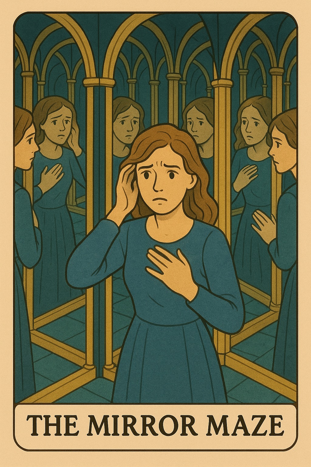 The Mirror Maze Oracle Card - Confusion of self-image