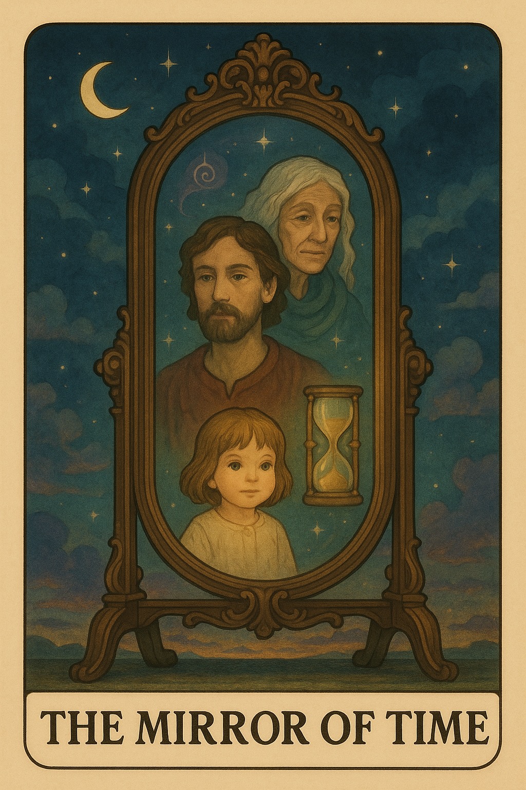 The Mirror of Time Oracle Card - Past, present, future