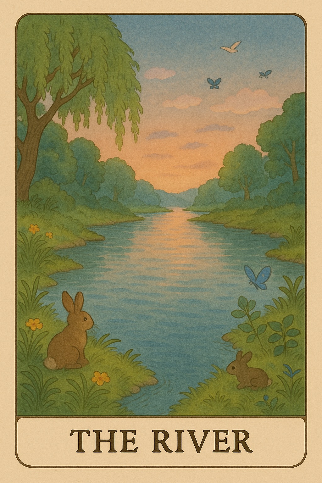The River Oracle Card - Flow and acceptance