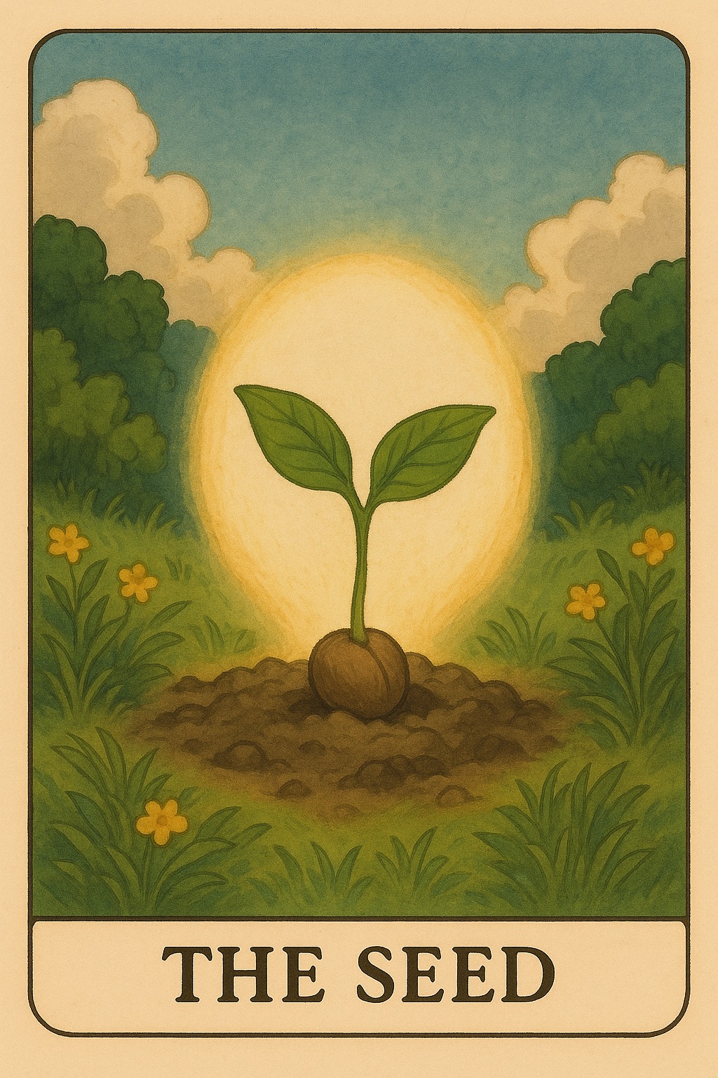 The Seed Oracle Card - New beginnings within