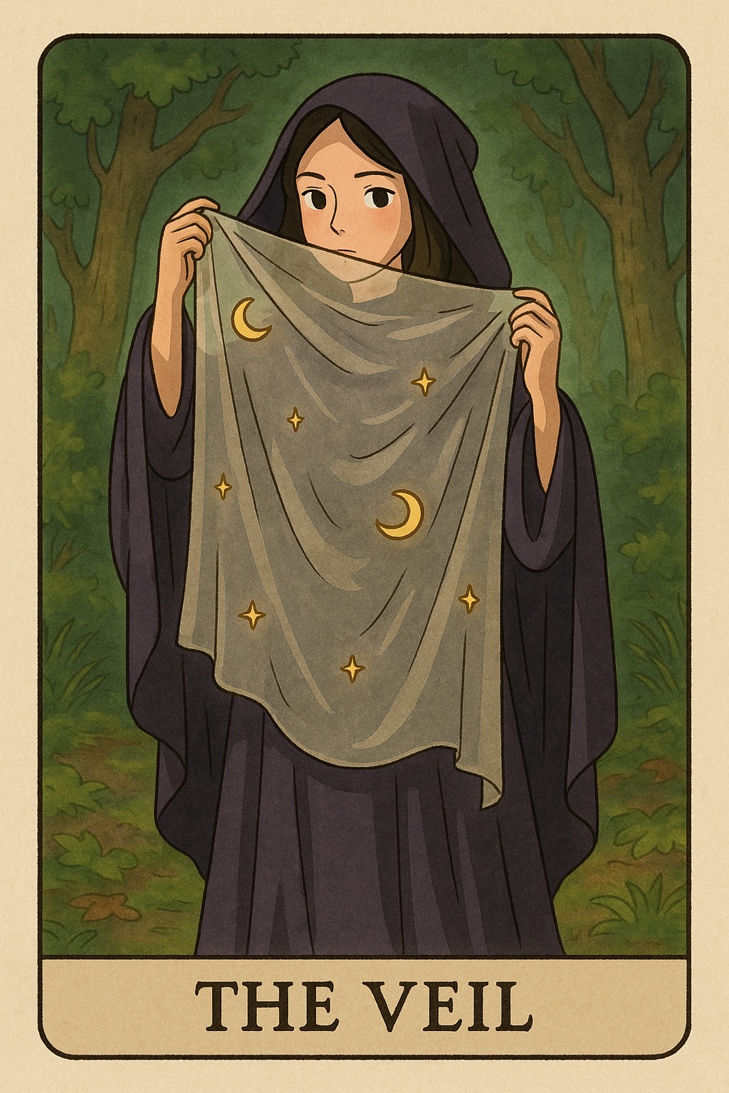 The Veil Oracle Card - Mysticism, unseen forces