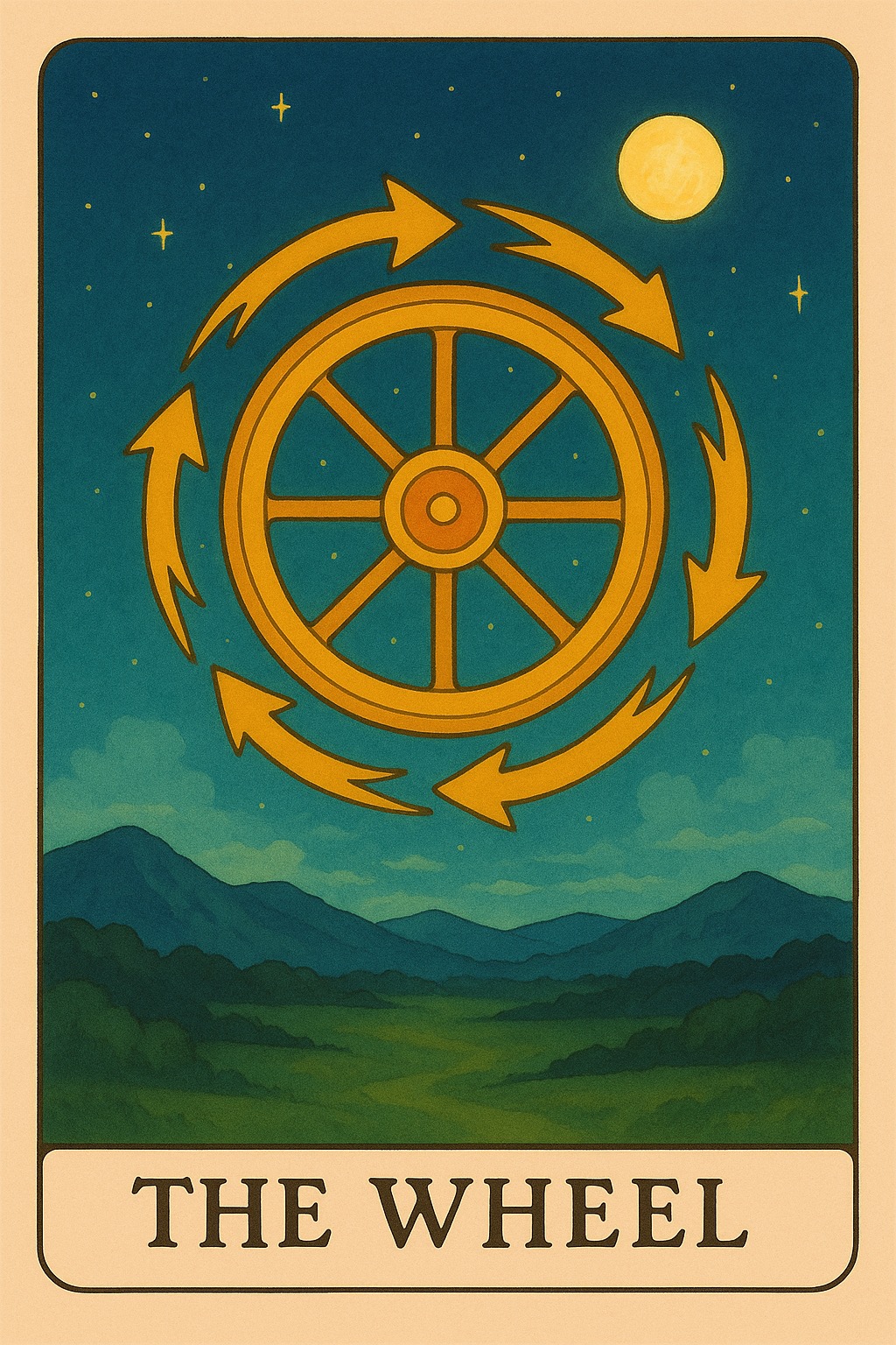 The Wheel Oracle Card - Fate and cycles