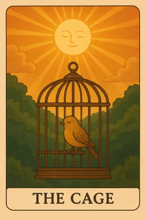 The Cage oracle card: Limiting beliefs