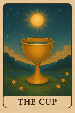 The Cup oracle card: Fulfillment or emptiness