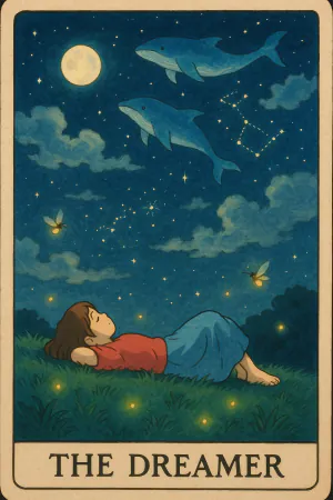 The Dreamer oracle card: Aspirations, imagination