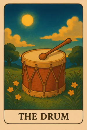 The Drum oracle card: Rhythmic action