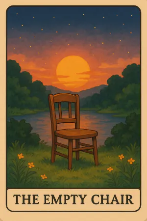 The Empty Chair oracle card: Absence, grief