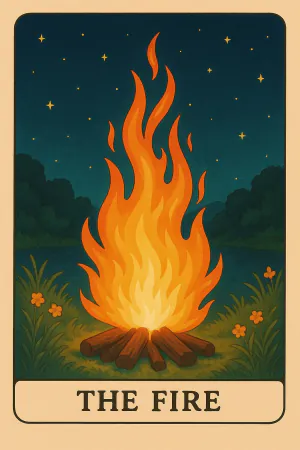 The Fire oracle card: Creative life force