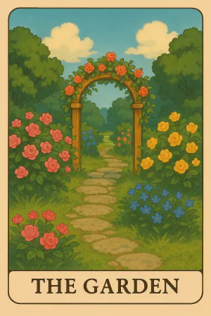 The Garden oracle card: Nurtured relationships