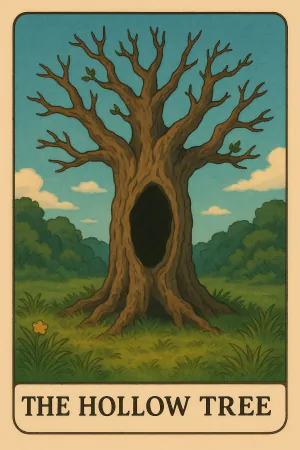 The Hollow Tree oracle card: Burnout or emptiness
