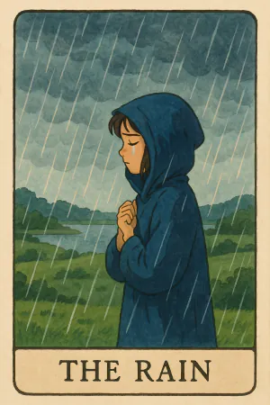 The Rain oracle card: Cleansing sorrow