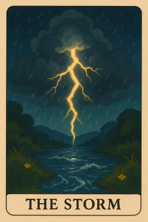 The Storm oracle card: Chaos, transformation