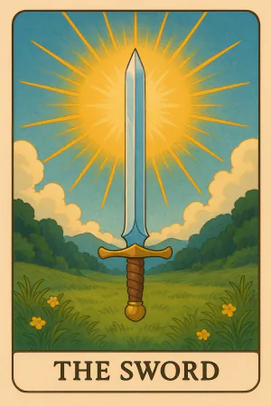 The Sword oracle card: Clarity and decision-making